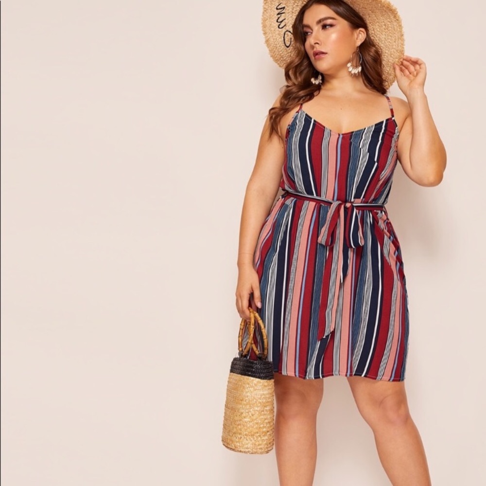 PLUS SIZE | Spaghetti Strap Mid Length Dress 👗